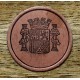 ESPAÑA 1938 GUERRA CIVIL MONEDA BILLETE CON ESTAMPILLA DE 5 Cts